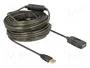 DeLOCK Repetidor USB 2.0 de 20 m, Negro