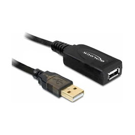 DeLOCK Repetidor USB 2.0 de 20 m, Negro