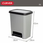 Cubo de basura Curver Gris Plástico 25 L (5 Unidades)