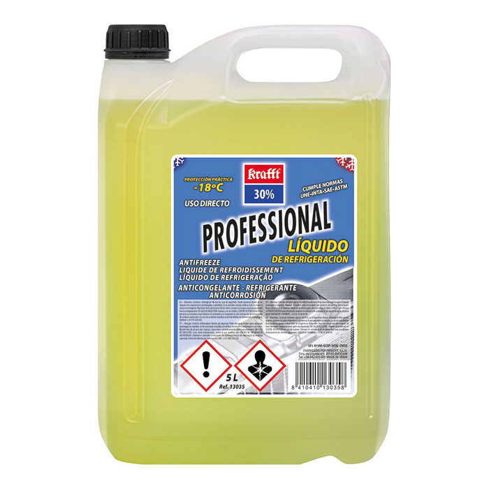 Krafft Anticongelante 30%, professional, Amarillo, 5 L Krafft Anticongelante 30%, professional, Amarillo, 5 L