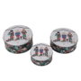 DKD Home Decor Set de 3 Cajas de Metal Cascanueces Multicolor