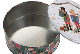 DKD Home Decor Caja Navidad Tradicional Multicolor Metal Set de 3 Piezas Cascanueces 20 x 20 x 9 cm