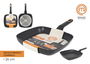 Masterchef Sartén Grill de Aluminio Forjado 26 cm, 2.8 mm, 2 Capas (6 Unidades)
