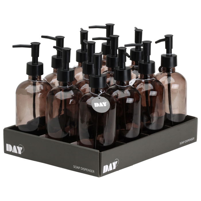 Day Dispensador de Jabón de Vidrio Marrón 500 ml