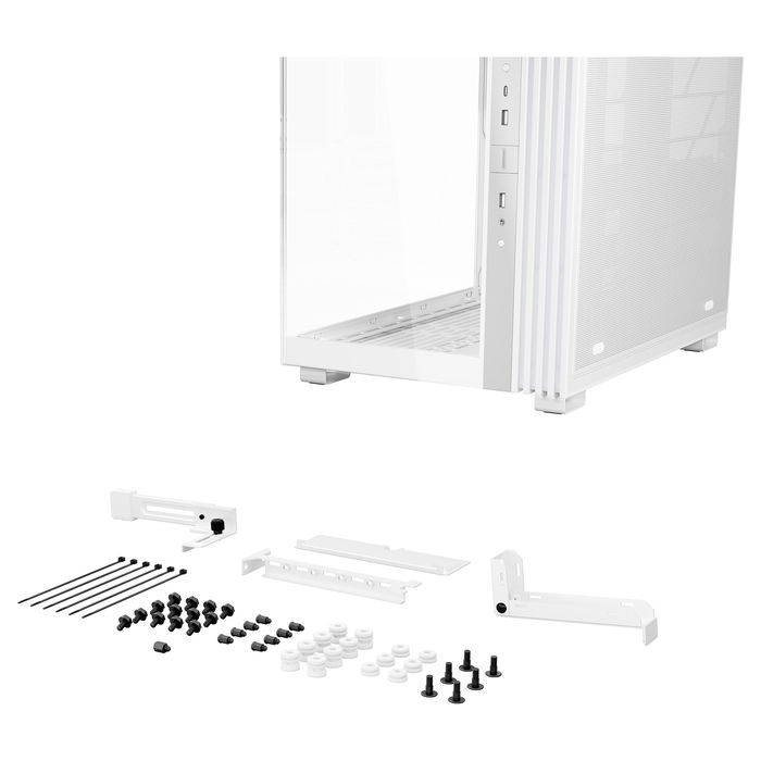 Be Quiet! Light Base 600 DX - Caja de PC Midi ATX Torre, Panel Frontal de Malla, Iluminación ARGB, Blanco