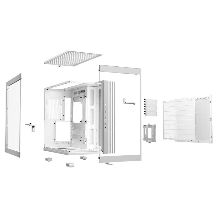 Be Quiet! Light Base 600 DX - Caja de PC Midi ATX Torre, Panel Frontal de Malla, Iluminación ARGB, Blanco