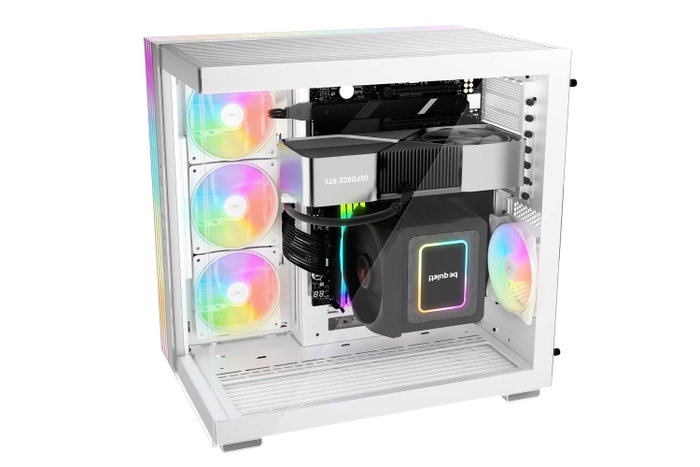 be quiet! Light Base 600 DX White - Caja de PC semitorre con panel panorámico de vidrio, iluminación ARGB, soporte para radiador 360mm y placa ATX be quiet! Light Base 600 DX White - Caja de PC semitorre con panel panorámico de vidrio, iluminación ARGB, soporte para radiador 360mm y placa ATX