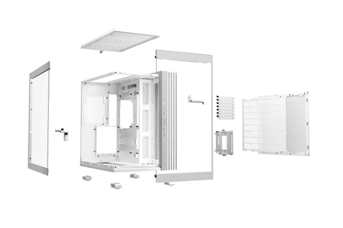 be quiet! Light Base 600 DX White - Caja de PC semitorre con panel panorámico de vidrio, iluminación ARGB, soporte para radiador 360mm y placa ATX be quiet! Light Base 600 DX White - Caja de PC semitorre con panel panorámico de vidrio, iluminación ARGB, soporte para radiador 360mm y placa ATX
