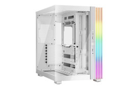 be quiet! Light Base 600 DX White - Caja de PC semitorre con panel panorámico de vidrio, iluminación ARGB, soporte para radiador 360mm y placa ATX