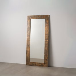 Espejo Oro Viejo Aluminio Decoración 100 X 2 X 220 cm