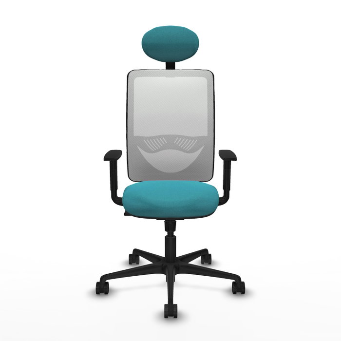 PIQUERAS Y CRESPO Silla de oficina Zulema con mecanismo Sincro, Turquesa y Blanco PIQUERAS Y CRESPO Silla de oficina Zulema con mecanismo Sincro, Turquesa y Blanco