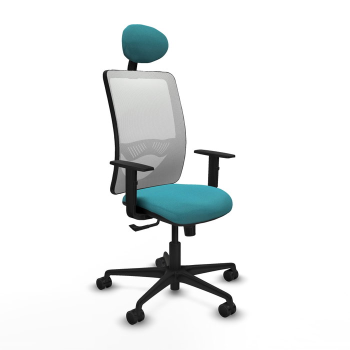 PIQUERAS Y CRESPO Silla de oficina Zulema con mecanismo Sincro, Turquesa y Blanco PIQUERAS Y CRESPO Silla de oficina Zulema con mecanismo Sincro, Turquesa y Blanco