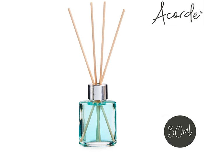 Acorde Mikado Dama De Noche Fragancia Ambientador, 30 ml, Varilla 17 cm, Botella 4.5 x 2.8 x 7.5 cm (Set de 24)