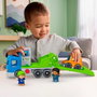 Little People Camión de Carga con Taller Mecánico y Transportador