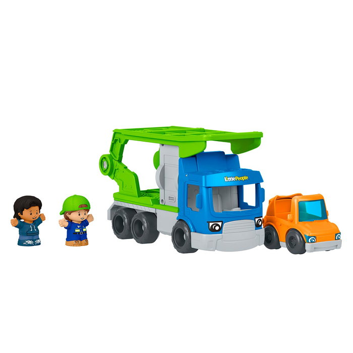 Little People Camión de Carga con Taller Mecánico y Transportador