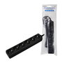 LogiLink LPS238B Regleta de Conexión 6 Tomas con Interruptor, Negro, 1.5 m de Cable, 3500 W, 250 V, 16 A, IP20 para Interior