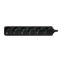 LogiLink LPS238B Regleta de Conexión 6 Tomas con Interruptor, Negro, 1.5 m de Cable, 3500 W, 250 V, 16 A, IP20 para Interior