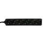 LogiLink LPS238B Regleta de alimentación de 6 salidas, Negro
