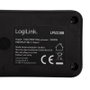 LogiLink LPS238B Regleta de alimentación de 6 salidas, Negro