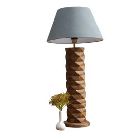 DKD Home Decor Lámpara de sobremesa de mango y poliéster 42x42x84 cm