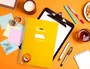Liderpapel Cuaderno Espiral Pautaguía A4 Tapa Blanda 80 Hojas 75gr Cuadro Pautado 4mm Color Amarillo