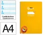 Liderpapel Cuaderno Espiral Pautaguía A4 Tapa Blanda 80 Hojas 75gr Cuadro Pautado 4mm Color Amarillo