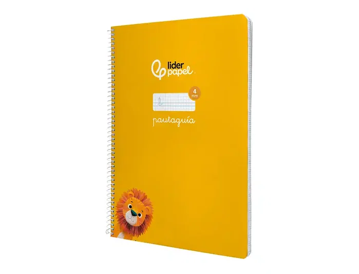 Liderpapel Cuaderno Espiral Pautaguía A4 Tapa Blanda 80 Hojas 75gr Cuadro Pautado 4mm Color Amarillo