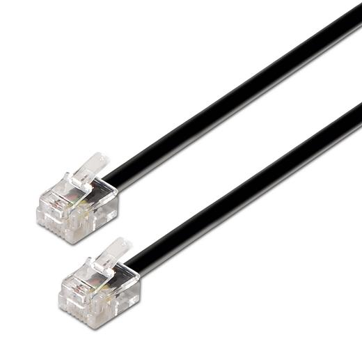 Aisens Cable de Teléfono RJ11 6P4C 2m Negro