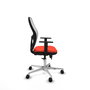 PIQUERAS Y CRESPO Silla de oficina Jorquera con mecanismo Sincro/Traslack, Tela Naranja oscuro y Malla Blanco
