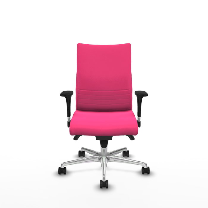 PIQUERAS Y CRESPO Silla Albacete Confidente Rosa con Mecanismo Sincro y Base de Aluminio PIQUERAS Y CRESPO Silla Albacete Confidente Rosa con Mecanismo Sincro y Base de Aluminio