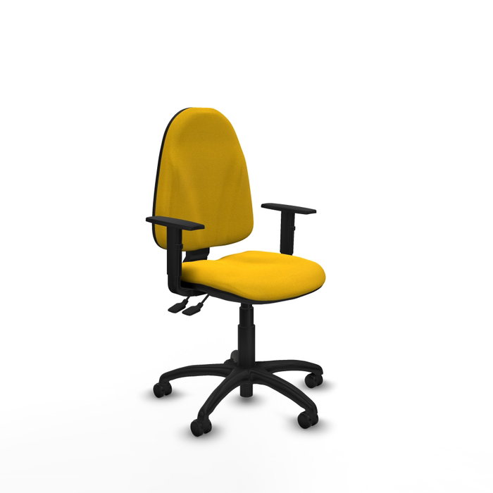 PIQUERAS Y CRESPO Silla de oficina Algarra con mecanismo Asincro, Tela Amarillo PIQUERAS Y CRESPO Silla de oficina Algarra con mecanismo Asincro, Tela Amarillo