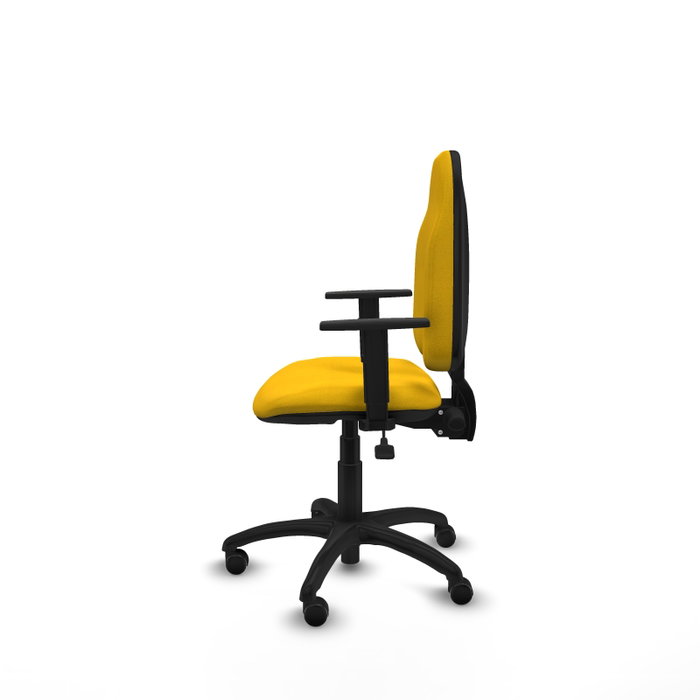 PIQUERAS Y CRESPO Silla de oficina Algarra con mecanismo Asincro, Tela Amarillo PIQUERAS Y CRESPO Silla de oficina Algarra con mecanismo Asincro, Tela Amarillo