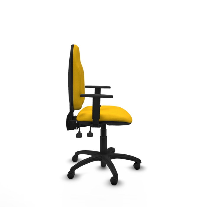 PIQUERAS Y CRESPO Silla de oficina Algarra con mecanismo Asincro, Tela Amarillo PIQUERAS Y CRESPO Silla de oficina Algarra con mecanismo Asincro, Tela Amarillo