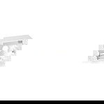 EQUIP Soporte de superficie 761302 para placas frontales RAL 9010 Blanco Puro, 80x80x42 mm