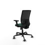 PIQUERAS Y CRESPO Silla de oficina Yunquera con mecanismo Sincro, Verde botella y Negro