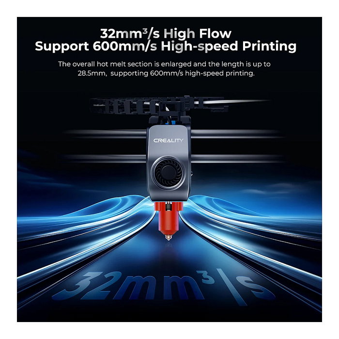 Creality 4001030123 Bloque Calefactor Cerámico para Impresora 3D K1 y K1 Max - Kit con Cobre, Acero, Titanio, Negro/Rojo/Cobre