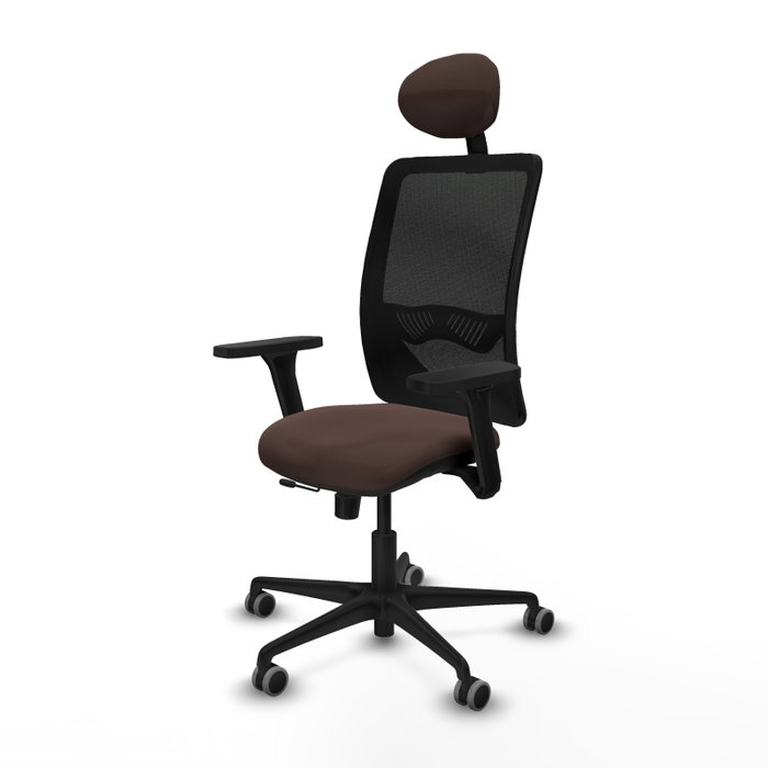 PIQUERAS Y CRESPO Silla de oficina Zulema con mecanismo Sincro/Traslack, Marrón oscuro y Negro PIQUERAS Y CRESPO Silla de oficina Zulema con mecanismo Sincro/Traslack, Marrón oscuro y Negro