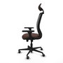 PIQUERAS Y CRESPO Silla de oficina Zulema con mecanismo Sincro/Traslack, Marrón oscuro y Negro