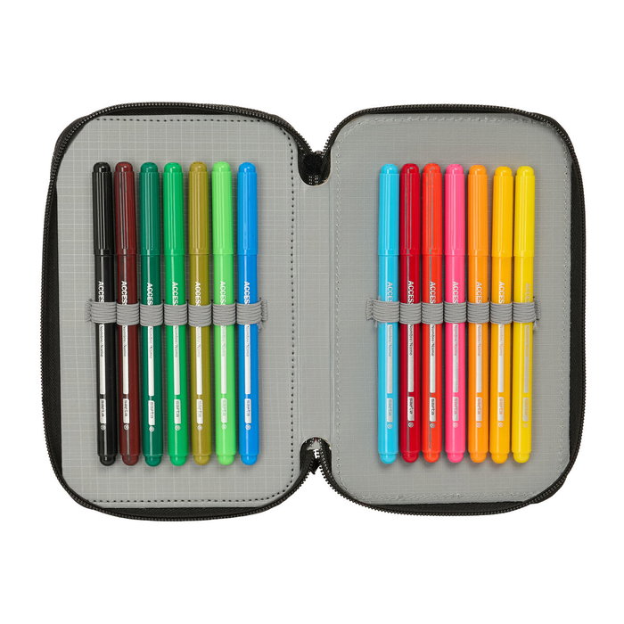 Portatodo Batman Negro 12,5 x 19,5 x 5,5 cm 37 Piezas