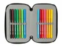 Safta Plumier Escolar Batman, 37 Piezas, Triple Cremallera, Dimensiones 195x125x55 mm