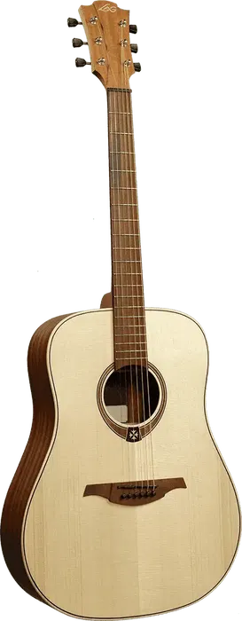 LAG Guitarra Acustica Dreadnought Zurdos Natural Satinado