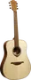 LAG Guitarra Acustica Dreadnought Zurdos Natural Satinado