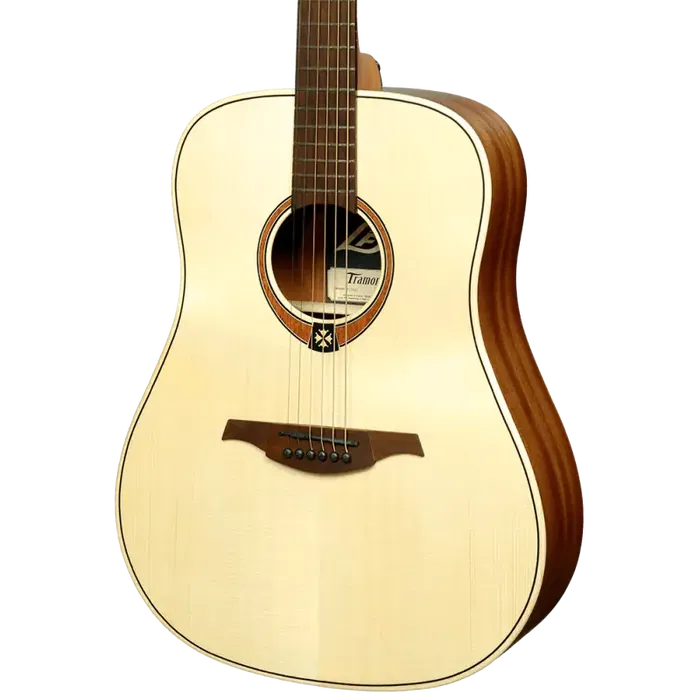 LAG Guitarra Acustica Dreadnought Zurdos Natural Satinado