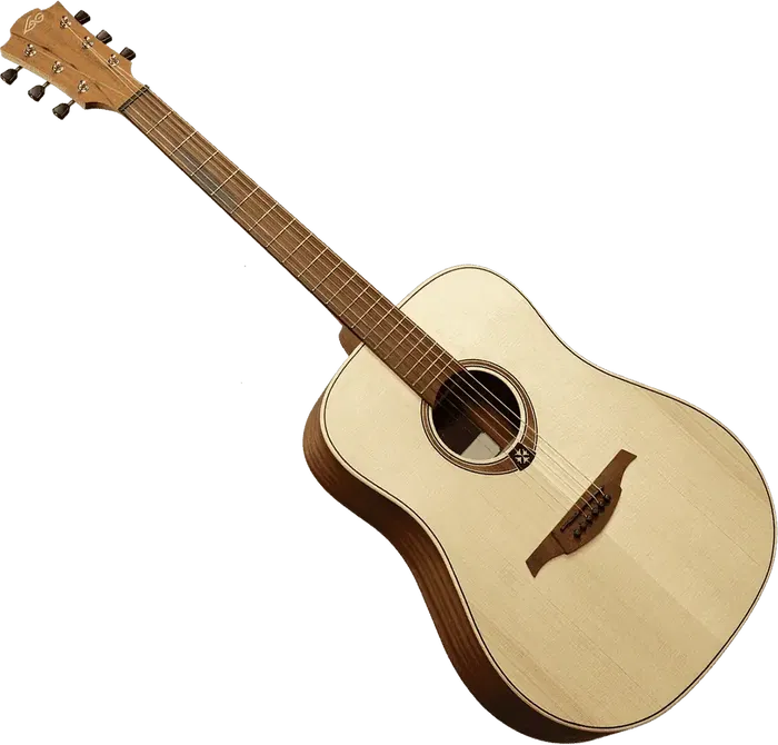 LAG Guitarra Acustica Dreadnought Zurdos Natural Satinado