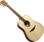 LAG Guitarra Acustica Dreadnought Zurdos Natural Satinado