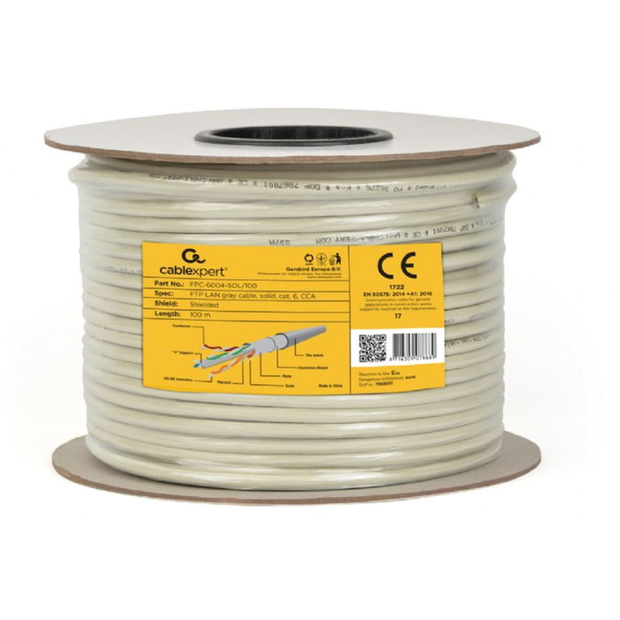 Gembird FPC-6004-SOL Cable de Red Cat6 F/UTP Gris 305 m Gembird FPC-6004-SOL Cable de Red Cat6 F/UTP Gris 305 m