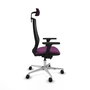 PIQUERAS Y CRESPO Silla de oficina Mardos con mecanismo Sincro/Traslack Morado y Negro