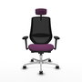 PIQUERAS Y CRESPO Silla de oficina Mardos con mecanismo Sincro/Traslack Morado y Negro