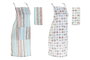 DKD Home Decor Delantal Urban Azul Celeste Gris 60 x 108 x 0.5 cm Set de 2