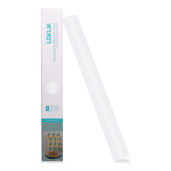 LOKLiK Europe Vinilo de Termotransferencia Mate Blanco 30,5 x 180 cm
